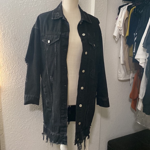 Zara Longline Denim Jacket - Picture 3 of 10